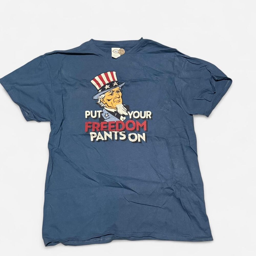 Aaa Men's Blue and Navy T-shirt